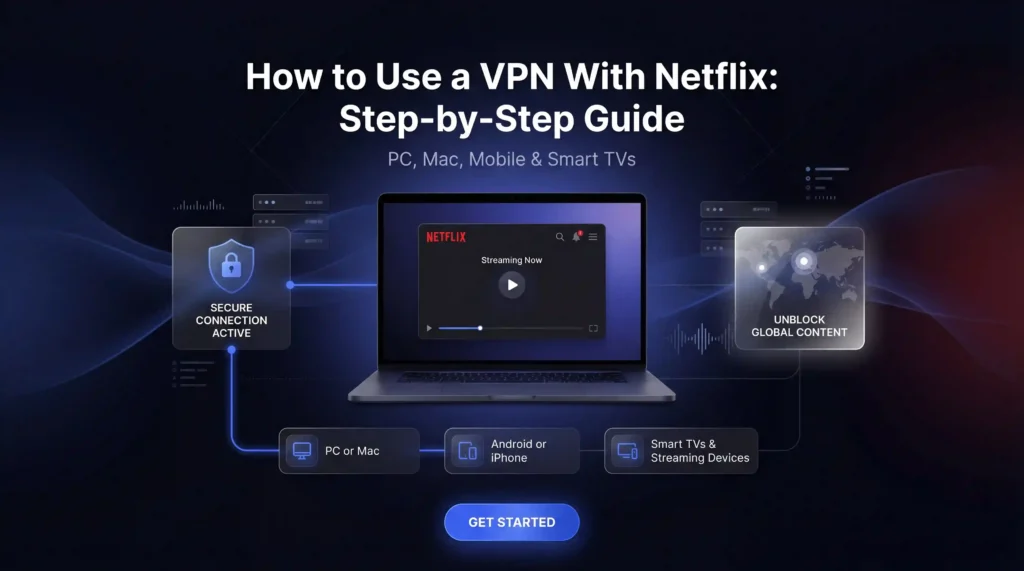Step-by-step guide on how to use the best VPN for Netflix on PC, Mac, mobile, and smart TV devices